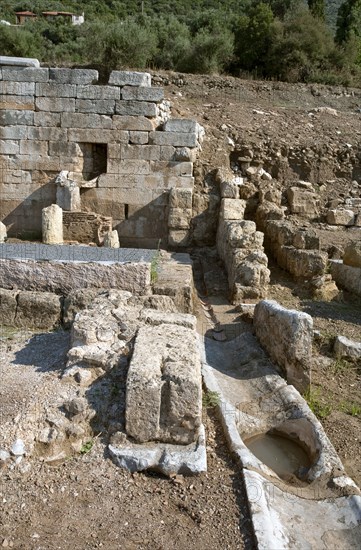 The Fountain of Arsinoe at Messene, Greece. Artist: Samuel Magal