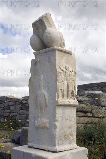 The Exedra of Dionysus on Delos Island, Greece. Artist: Samuel Magal