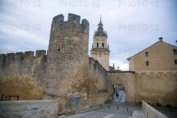 Cathedral tower and city walls, Burgo de Osma, Soria, Spain, 2007. Artist: Samuel Magal