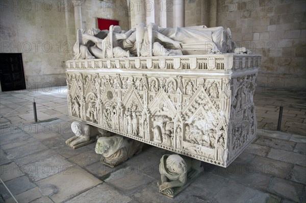 Sarcophagus of Ines de Castro, Monastery of Alcobaca, Alcobaca, Portugal, 2009.  Artist: Samuel Magal