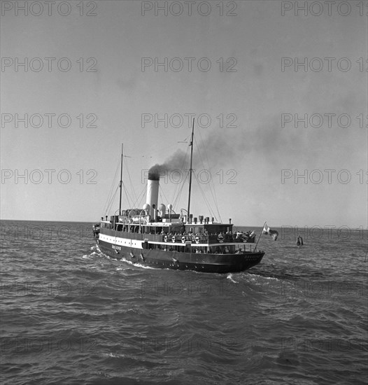 SS Öresund between Malmö and Copenhagen, 1950. Artist: Torkel Lindeberg