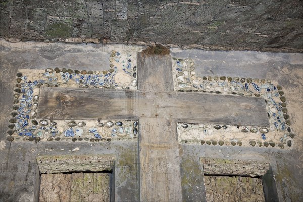 A cross in Capuchos Convent, Sintra, Portugal, 2009. Artist: Samuel Magal