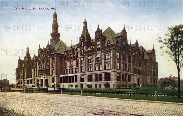 City Hall, St Louis, Missouri, USA, 1910. Artist: Unknown