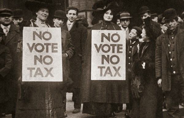 Janet M Cole and Hazel Philip campaigning for Votes for Women, Chicago, USA, 1905. Artist: Unknown