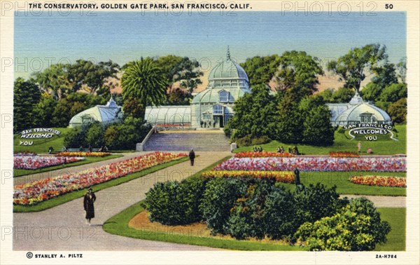 The Conservatory, Golden Gate Park, San Francisco, California, USA, 1932. Artist: Unknown