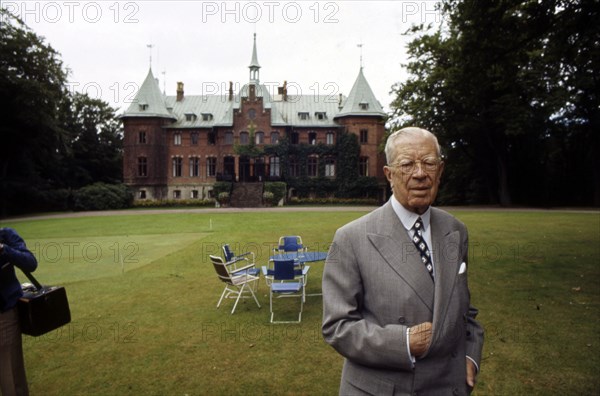 King Gustaf VI Adolf of Sweden at his summer residence, Sofiero Castle, Scania, 1972. Artist: Unknown