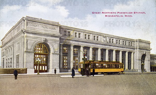 Great Northern Depot, Minneapolis, Minnesota, USA, c1913. Artist: Unknown