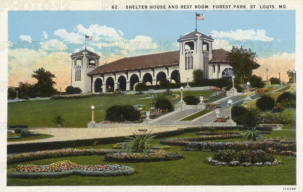 Shelter house and rest room, Forest Park, St Louis, Missouri, USA, 1926. Artist: Unknown