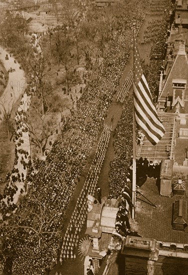 Triumphal march of the 27th Division, U.S. Army, in New York, March 25th, 1919.