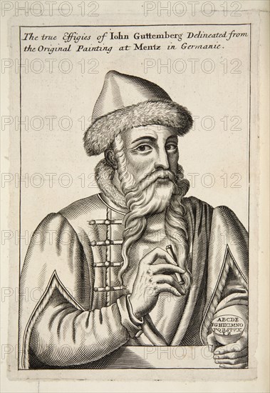 John Guttemberg, pub. 1683 (engraving). Creator: Albrecht Mentz (15th Century) after.