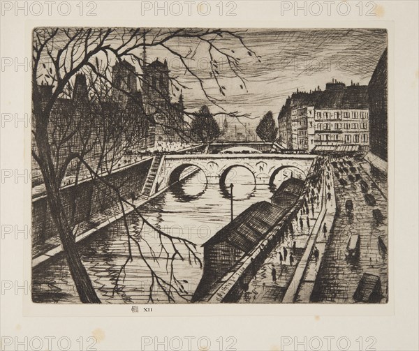 Notre Dame, Les Quais de Paris, pub. 1931. Creator: Christopher Richard Wynne Nevinson (1889 ? 1946) .