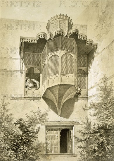 Cairo: House called Beyt El-Emyr (a little dilapidated), pub. 1877. Creator: Emile Prisse d'Avennes (1807-79).