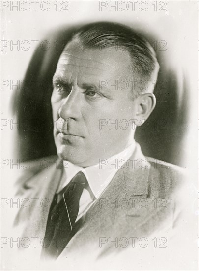 Mikhail Bulgakov, Russian author, 1930s.  Artist: Anon