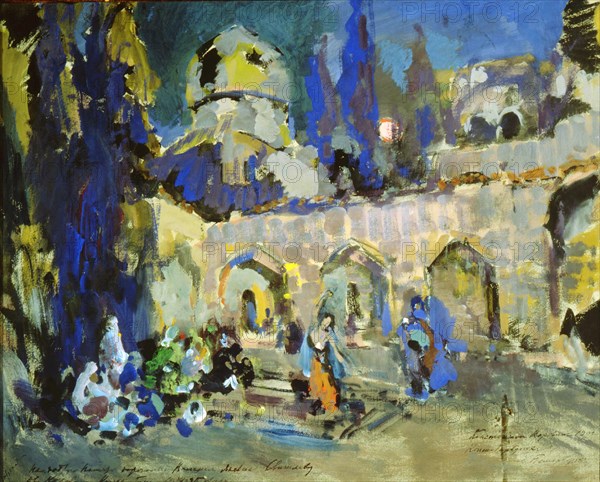 'Dance', stage design for Cesare Pugni's ballet 'The Little Humpbacked Horse', 1912.  Artist: Konstantin Korovin