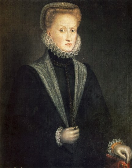 Anna of Austria, Queen consort of Philip II of Spain and Portugal, 1573.  Artist: Sofonisba Anguissola