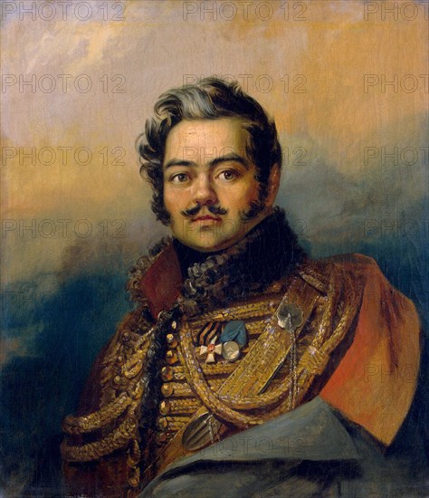 Denis Davydov, Russian soldier and poet, c1828.  Artist: George Dawe