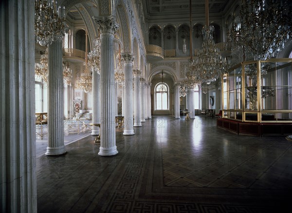 'The Pavilion Hall of the Small Hermitage', 1850-1858.  Artist: Andrei Ivanovich Stakenschneider