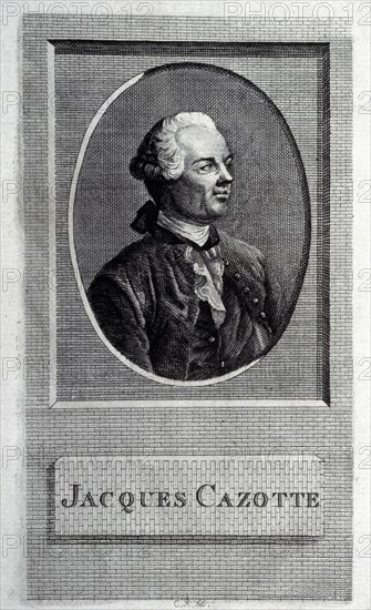 Portrait of the author Jacques Cazotte (1720-1792), 18th century. Creator: French master.