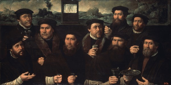 Group Portrait of the Amsterdam Shooting Corporation', 1561. Creator: Jacobsz, Dirck (ca. 1497-1567).