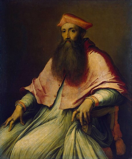 Portrait of Cardinal Reginald Pole', 1540s. Creator: Piombo, Sebastiano, del (1485-1547).