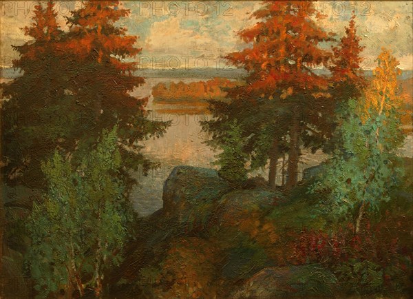 Autumn Landscape, 1920. Artist: Gorbatov, Konstantin Ivanovich (1876-1945)