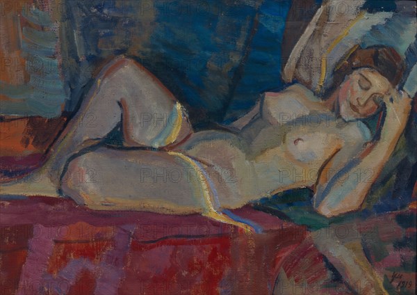 Nude. The Zone of Venus, 1919. Artist: Ulyanov, Nikolai Pavlovich (1875-1949)