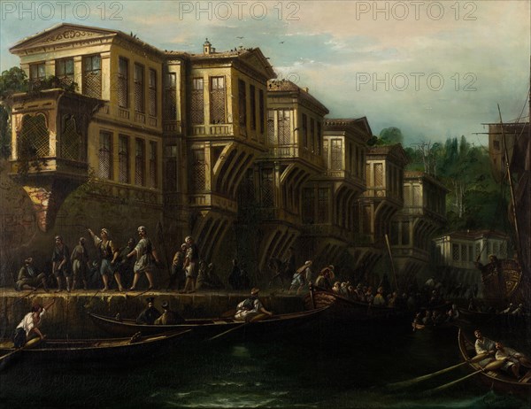 Said Pasha Waterfront Mansion, Second Half of the 19th cen.. Artist: Jivanian, Megerdich (1848-1906)