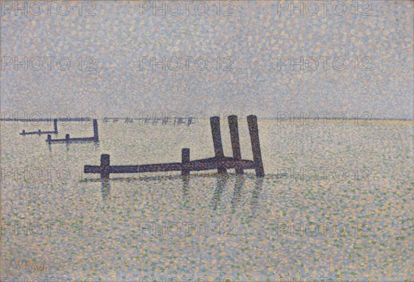 The Channel at Nieuwpoort, c. 1889. Artist: Finch, Alfred William (1854-1930)