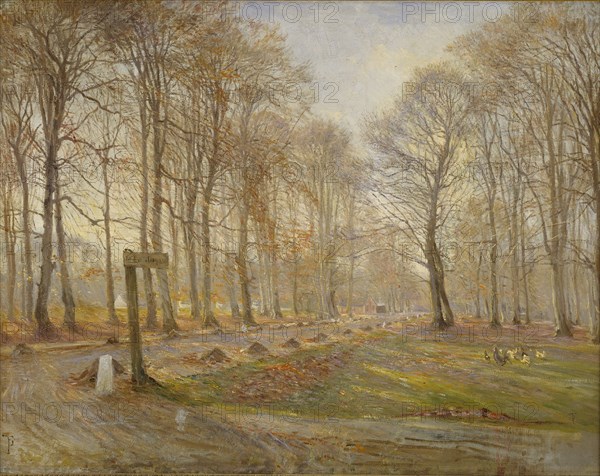 Late Autumn Day in the Jægersborg Deer Park, North of Copenhagen, 1886. Artist: Philipsen, Theodor (1840-1920)