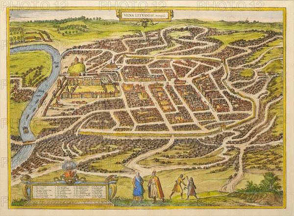 Vilnius (from Urbium praecipuarum mundi theatrum quintum by Georg Braun), 1580s. Artist: Hogenberg, Frans (1535-1590)