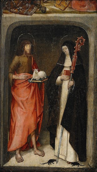 Saint John the Baptist and Saint Gertrude of Nivelles, 1480. Artist ...