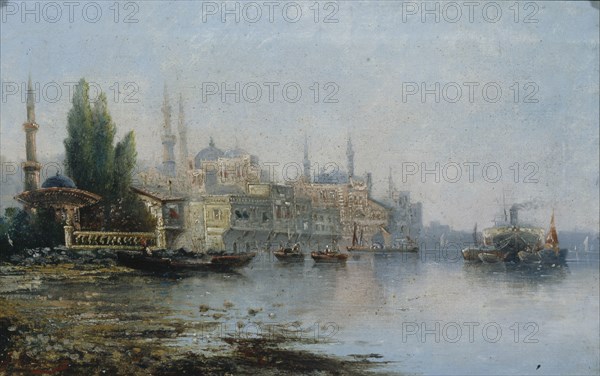 Istanbul as seen from the Bosphorus, Second Half of the 19th cen.. Artist: French master