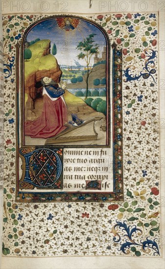 King David in prayer (Book of Hours), 1450-1499. Artist: Anonymous