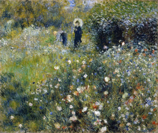 Woman with a Parasol in a Garden, 1875. Artist: Renoir, Pierre Auguste (1841-1919)