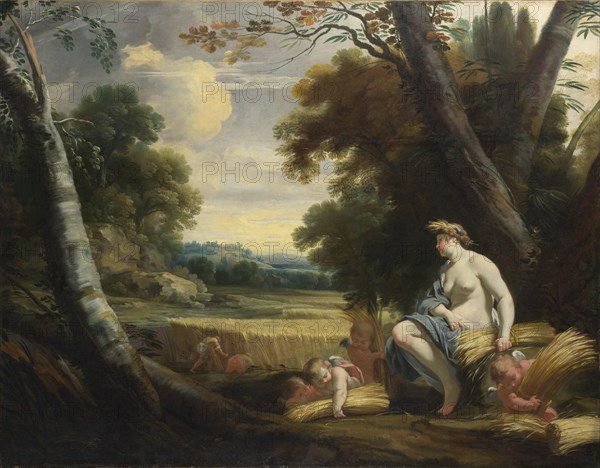 Ceres and Harvesting Cupids, c. 1635. Artist: Vouet, Simon (1590-1649)