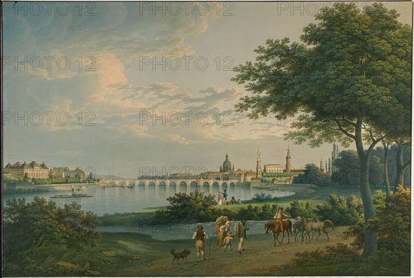 View of Dresden, 1810. Artist: Hammer, Christian Gottlieb (1779-1864)