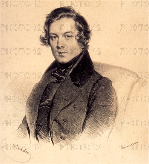 Robert Schumann (1810-1856), 1839. Artist: Kriehuber, Josef (1800-1876)