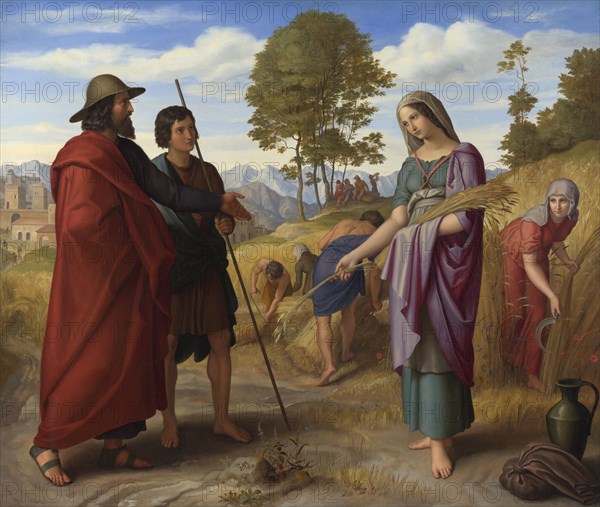 Ruth in Boaz's Field, 1828. Artist: Schnorr von Carolsfeld, Julius (1794-1872)