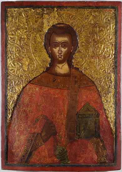 Saint Lawrence, 17th century. Artist: Adrianoupolitis, Konstantinos (active 17th century)