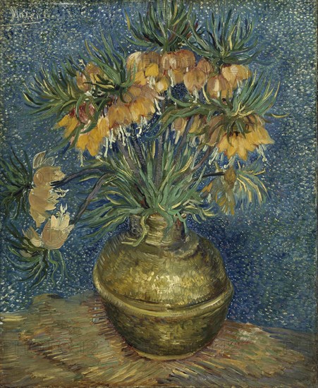 Imperial Fritillaries in a Copper Vase, 1887. Artist: Gogh, Vincent, van (1853-1890)