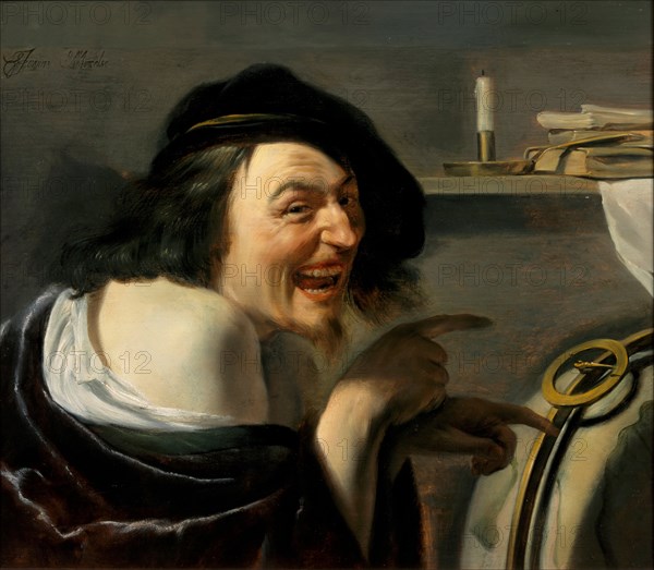 Democritus, 1630. Artist: Moreelse, Johan (Johannes Pauwelsz.) (c. 1603?1634)