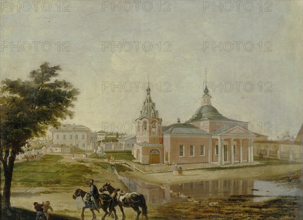 The Church of the Icon of Rzhev Holy Mother of God in Moscow, Mid of the 19th cen.. Artist: Anonymous, 18th century