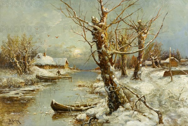 Winter River Landscape, 1897. Artist: Klever, Juli Julievich (Julius), von (1850-1924)