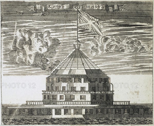 Fort Kronschlot in Kronstadt, 1717. Artist: Rostovtsev, Alexei Ivanovich (1670s-1730s)