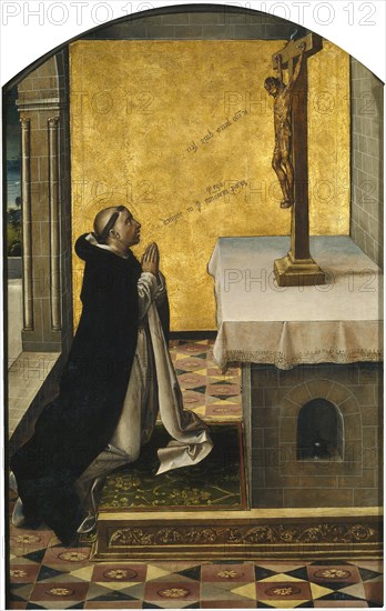 Saint Peter Martyr at Prayer, 1493-1499. Artist: Berruguete, Pedro (1450-1503)