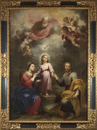 The Heavenly and Earthly Trinities (The Pedroso Murillo), c. 1680. Artist: Murillo, Bartolomé Estebàn (1617-1682)