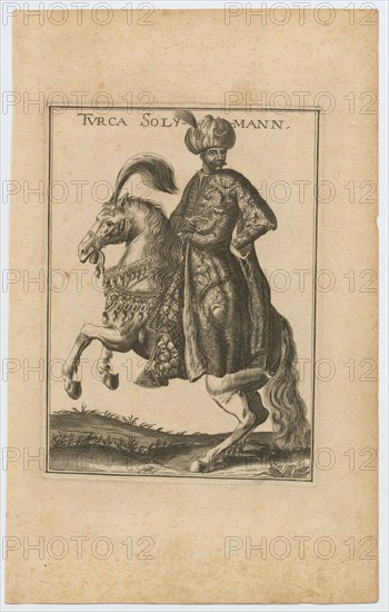 Suleiman II (1642-1691), Sultan of the Ottoman Empire, 1710. Artist: Wiegel, Christoph (1654-1725)