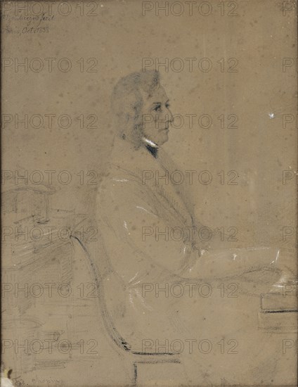 Frédéric Chopin at piano. Artist: Götzenberger, Jakob (1802-1866)