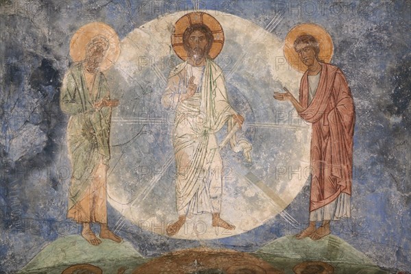 The Transfiguration of Jesus, 12th century. Artist: Ancient Russian frescos