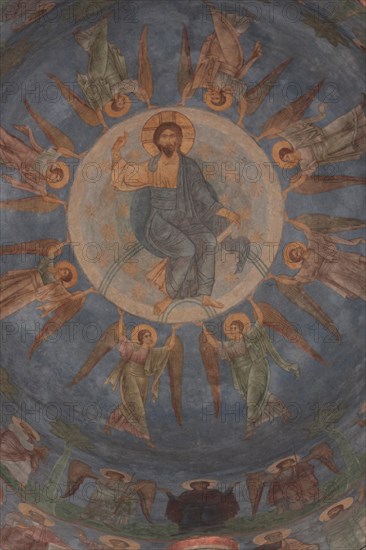 The Ascension of Christ, 12th century. Artist: Ancient Russian frescos